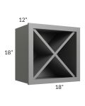 Stratton Dark Grey Shaker 18x18 Wine Cabinet 