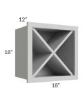 Tuscan Painted Grey 18x18 Wine Rack Cabinet