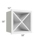Midtown White Shaker 18x18 Wine Rack Cabinet