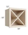 Midtown Cream Shaker 18x18 Wine Rack Cabinet