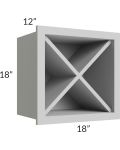 Midtown Painted Grey Shaker 18x18 Wine Rack Cabinet