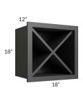 Midtown Black Shaker 18x18 Wine Rack Cabinet
