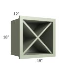 Midtown Pistachio Green Shaker 18x18 Wine Rack Cabinet