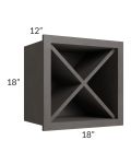 Salem Dark Grey 18x18 Wine Rack Cabinet