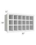 Midtown White Shaker 30x18 Wine Rack Cabinet