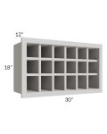 Midtown Light Grey Shaker 30x18 Wine Rack Cabinet