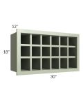Midtown Pistachio Green Shaker 30x18 Wine Rack Cabinet