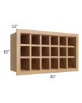 Midtown Timber Shaker 30x18 Wine Rack Cabinet