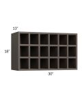 Milan Cafe 30x18 Wine Rack Cabinet
