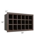 Vienna Kona Brown 30x18 Wine Rack Cabinet