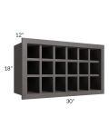 Salem Dark Grey 30x18 Wine Rack Cabinet