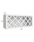 Southport White Shaker 36x15 Wine Rack Cabinet
