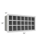 Tuscan Painted Grey 36x18 Wine Rack Cabinet