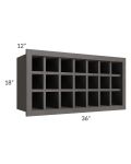 Midtown Dark Grey Shaker 36x18 Wine Rack Cabinet