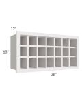 Midtown Cloud Shaker 36x18 Wine Rack Cabinet