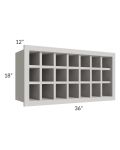 Midtown Light Grey Shaker 36x18 Wine Rack Cabinet