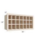 Midtown Cream Shaker 36x18 Wine Rack Cabinet