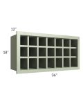 Midtown Pistachio Green Shaker 36x18 Wine Rack Cabinet