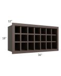 Vienna Kona Brown 36x18 Wine Rack Cabinet
