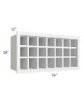 Union White 36x18 Wine Rack Cabinet