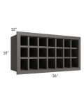 Salem Dark Grey 36x18 Wine Rack Cabinet