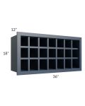 Midtown Blue Shaker 36x18 Wine Rack Cabinet