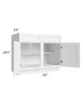 Frosted White Shaker 42" Base Cabinet