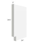 Frosted White Shaker Base End Panel / Appliance End Panel