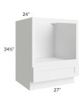 Frosted White Shaker 27" Base Microwave Cabinet