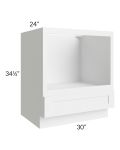 Frosted White Shaker 30" Base Microwave Cabinet