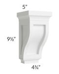 Frosted White Shaker Small Corbel