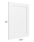 Frosted White Shaker 20x30 Vanity Decorative End Panel 