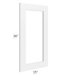 Frosted White Shaker 15x30 Glass Door