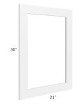 Frosted White Shaker 21x30 Glass Door