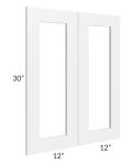 Frosted White Shaker 24x30 Glass Door