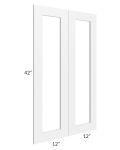 Frosted White Shaker 24x42 Glass Door - Out of stock through April