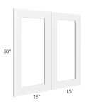 Frosted White Shaker 30x30 Glass Door - Out of stock through late May