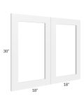 Frosted White Shaker 36x30 Glass Door