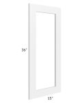 Frosted White Shaker 24x36 Corner Glass Door