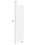 Frosted White Shaker 24x96 Refrigerator End Panel