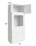 Frosted White Shaker 33x84 Universal Oven Cabinet
