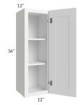 Frosted White Shaker 12x36 Wall Cabinet