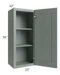 Woodland Green Shaker 24" 2-Drawer Base Cabinet