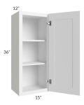 Frosted White Shaker 15x36 Wall Cabinet