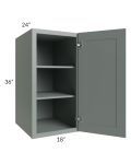 Woodland Green Shaker 24" 2-Drawer Base Cabinet