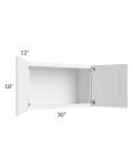 Frosted White Shaker 30x18 Wall Cabinet