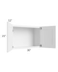 Frosted White Shaker 30x21 Wall Cabinet