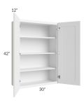 Frosted White Shaker 30x42 Wall Cabinet