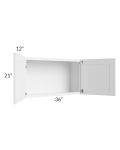Frosted White Shaker 36x21 Wall Cabinet