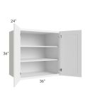 Frosted White Shaker 36x36x24 Split Pantry Wall Cabinet